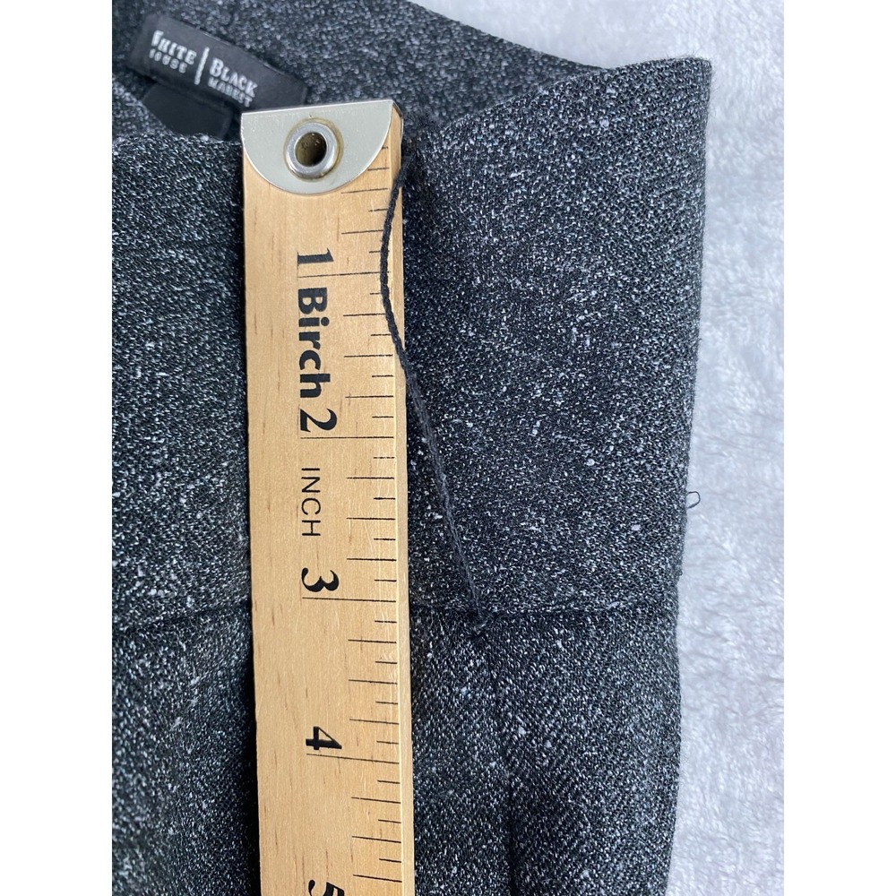 White House Black Market Knit Dress Pants 2 Gray Wide Leg Office Work Business - Picture 5 of 11
